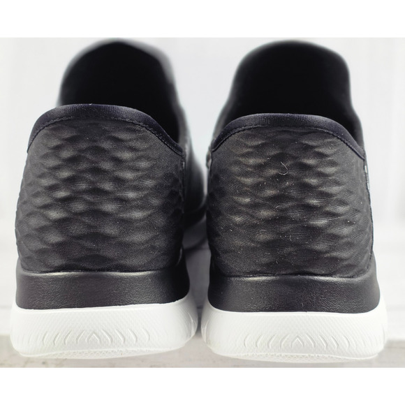 Skechers Slip-Ins, Air-Cooled Memory Foam Comfort, Black/Gray Size 9 Wide Fit - Picture 5 of 12